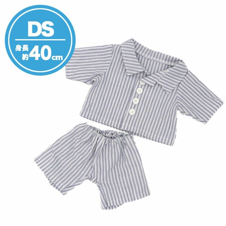DS ブルーストライプ柄パジャマ/DS(身長40cm)用 | テディベアギフトの