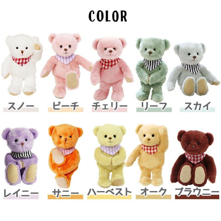 ❤︎ぬいぐるみ❤︎ ティディベア 他 誕生日プレゼントや推し活に カラフルでかわいいテディベア