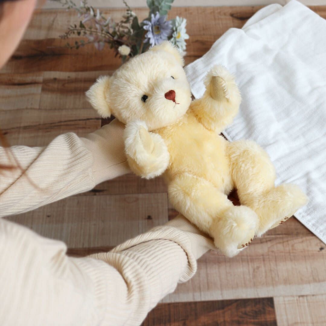 日本製】名入れ刺繍入り♪赤ちゃんの誕生記念に！ハッピーバースベア