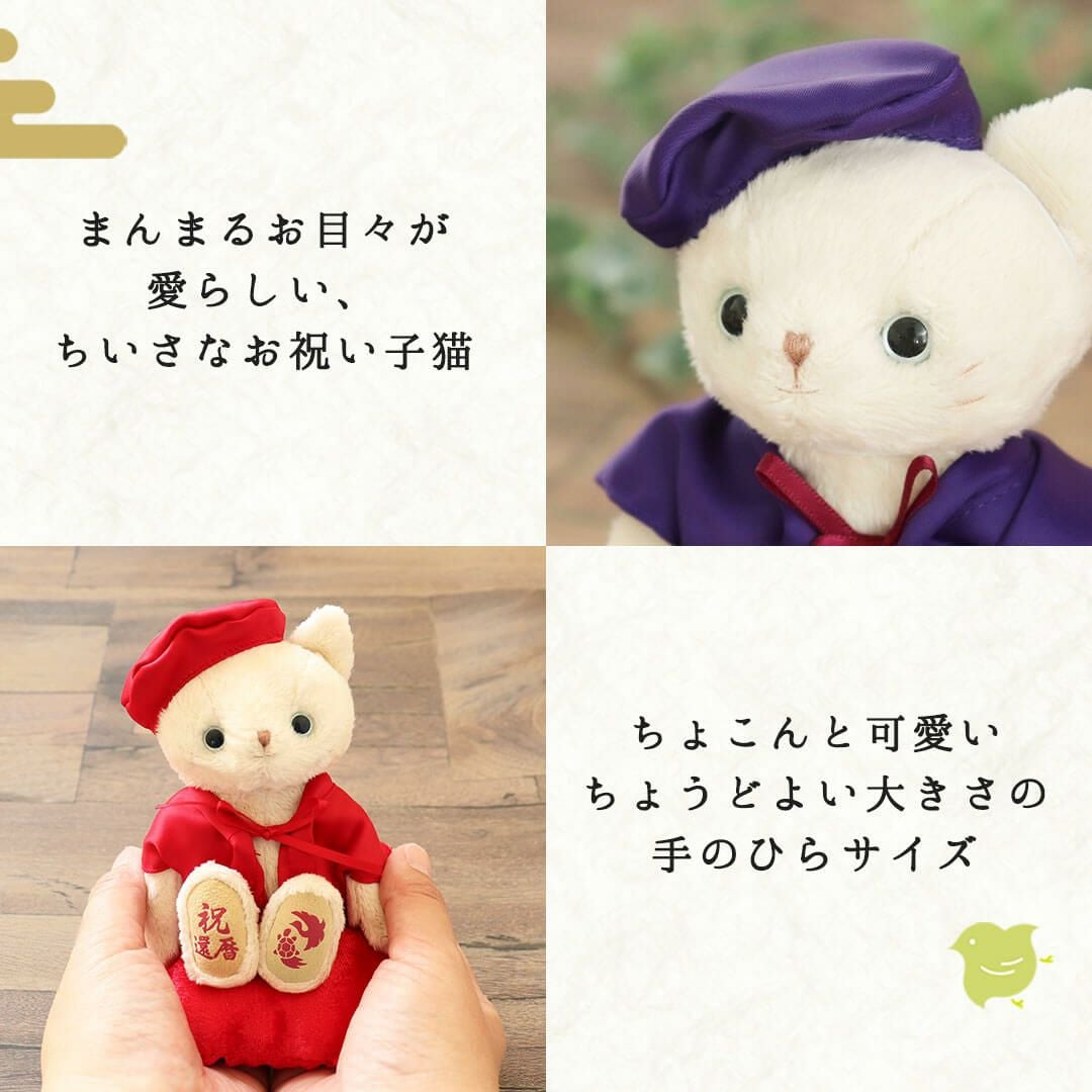 還暦祝いに最適！赤いちゃんちゃんこネコのかわいいフラワーギフト