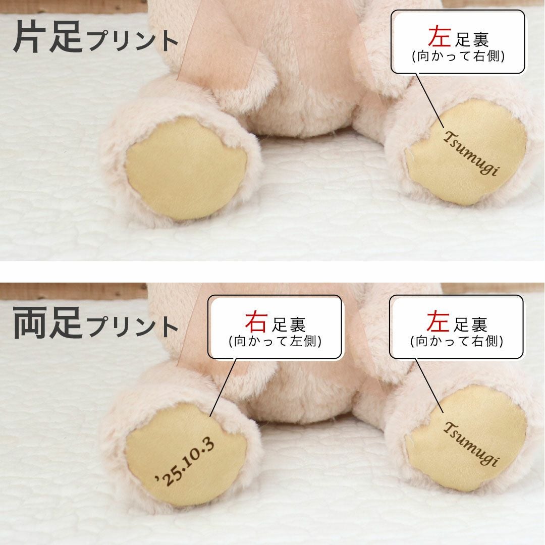 月齢フォトにぴったりの名入れテディベア｜赤ちゃんフォトテディベアセット
