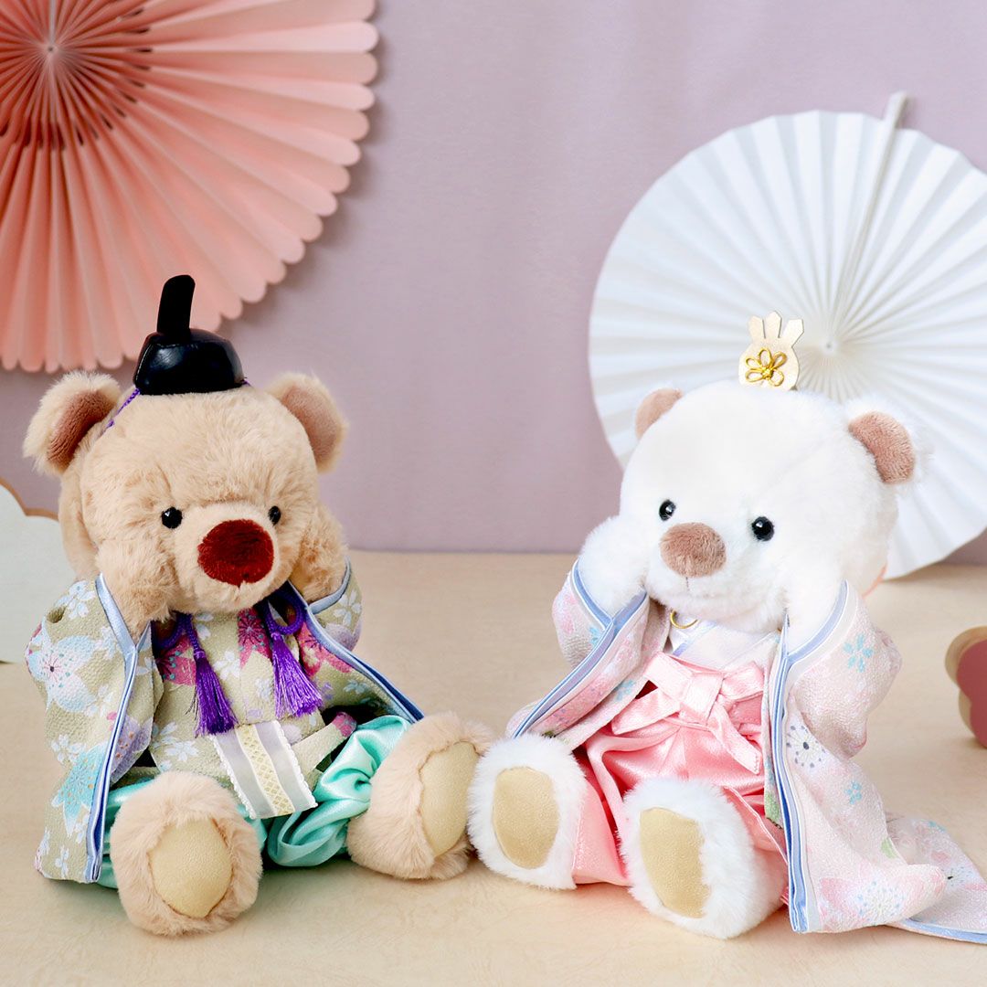 優しいくまの雛人形｜触れて遊べる♪ ぬいぐるみのお雛様