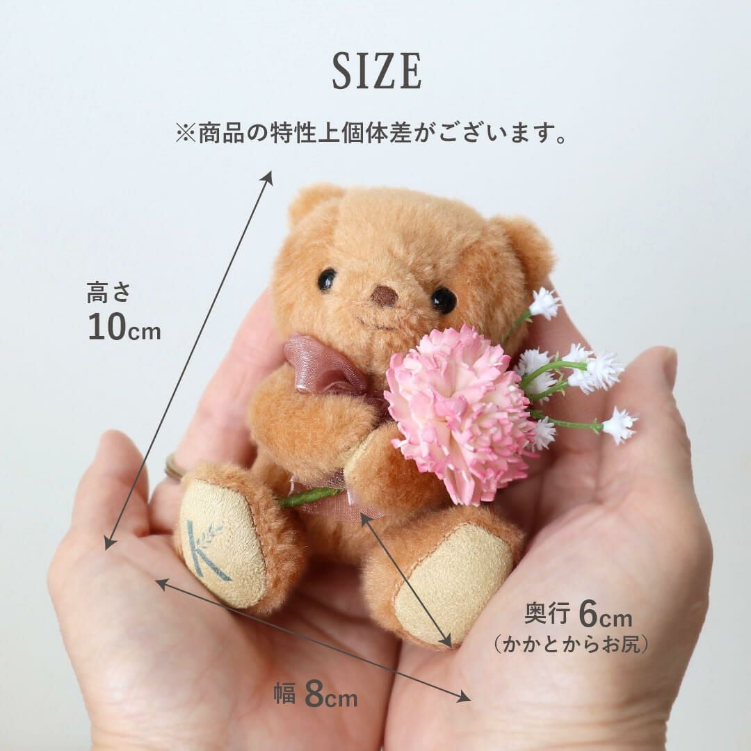 イニシャル入りテディベア＆ソラフラワーギフト｜誕生日や卒業祝いに
