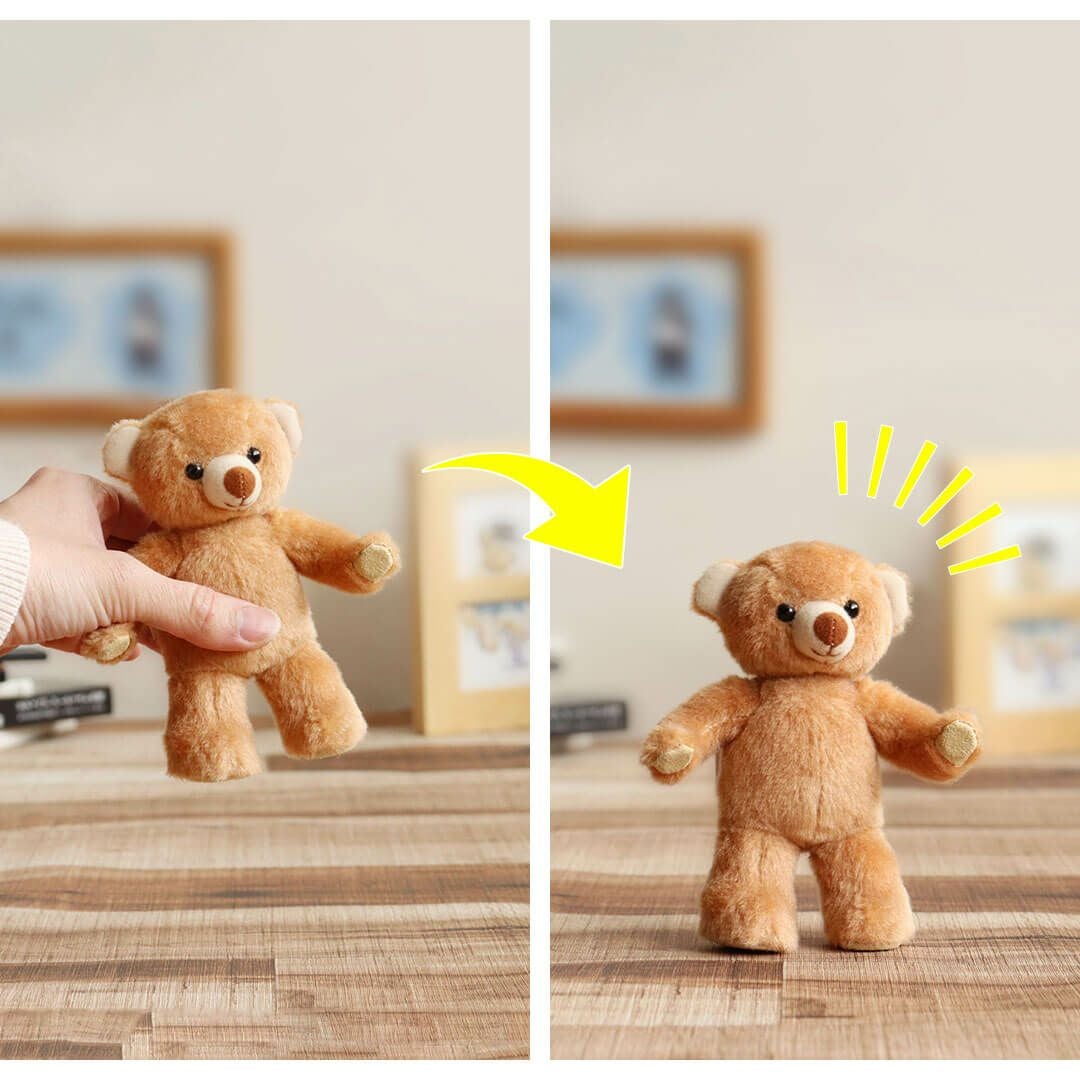 テディベア ロバ ベアスタンド付き 自立するテディベア ｜ぬい撮りや誕生日プレゼントにぴったり
