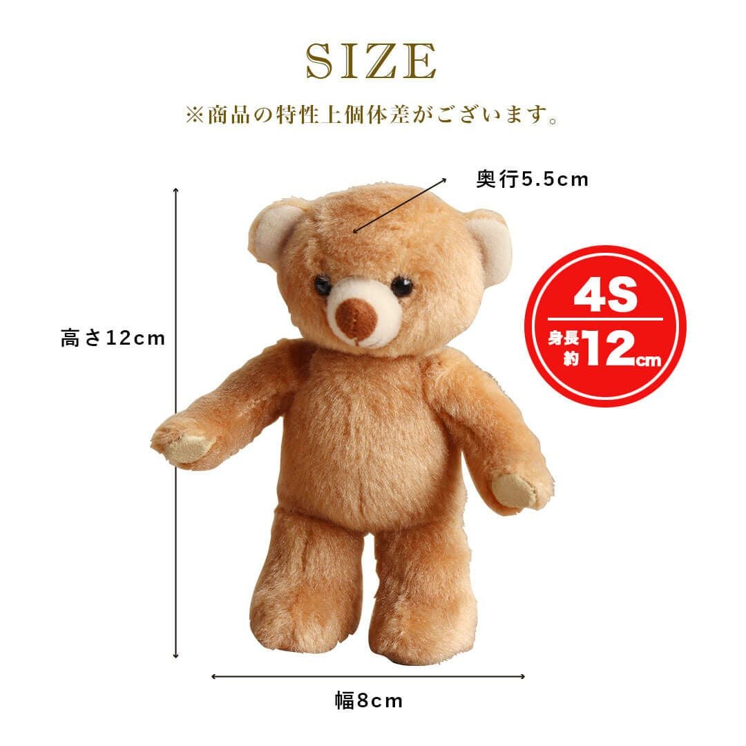 自立するテディベア ｜ぬい撮りや誕生日プレゼントにぴったり