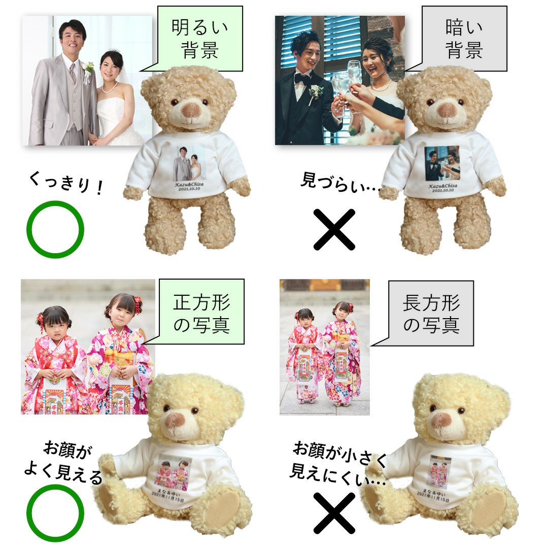 写真入りテディベア｜大切な思い出を残すオリジナルギフト