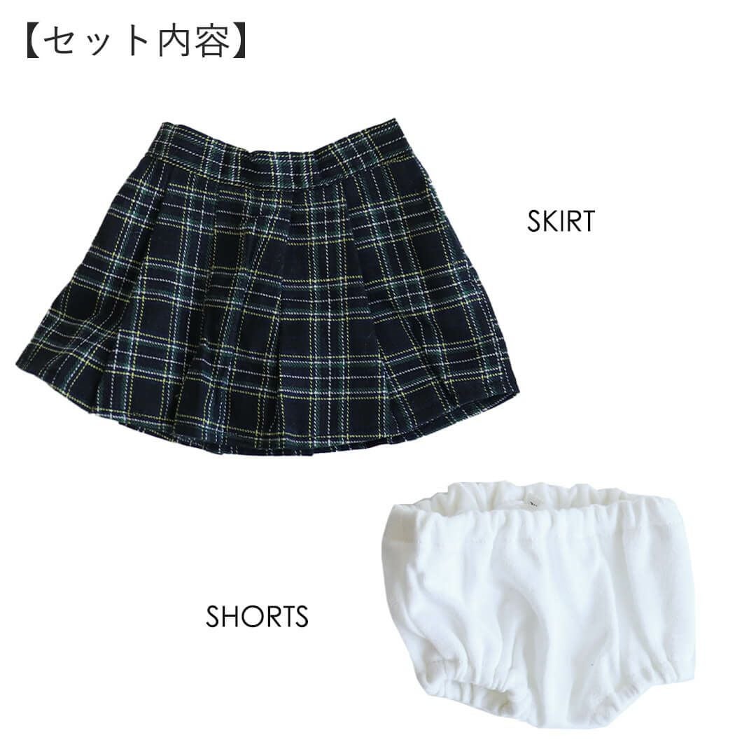 BURBERRY テディベアTシャツとチェックスカートセット DSチェックスカートGRE | テディベアギフトのプティルウネットショップ本店