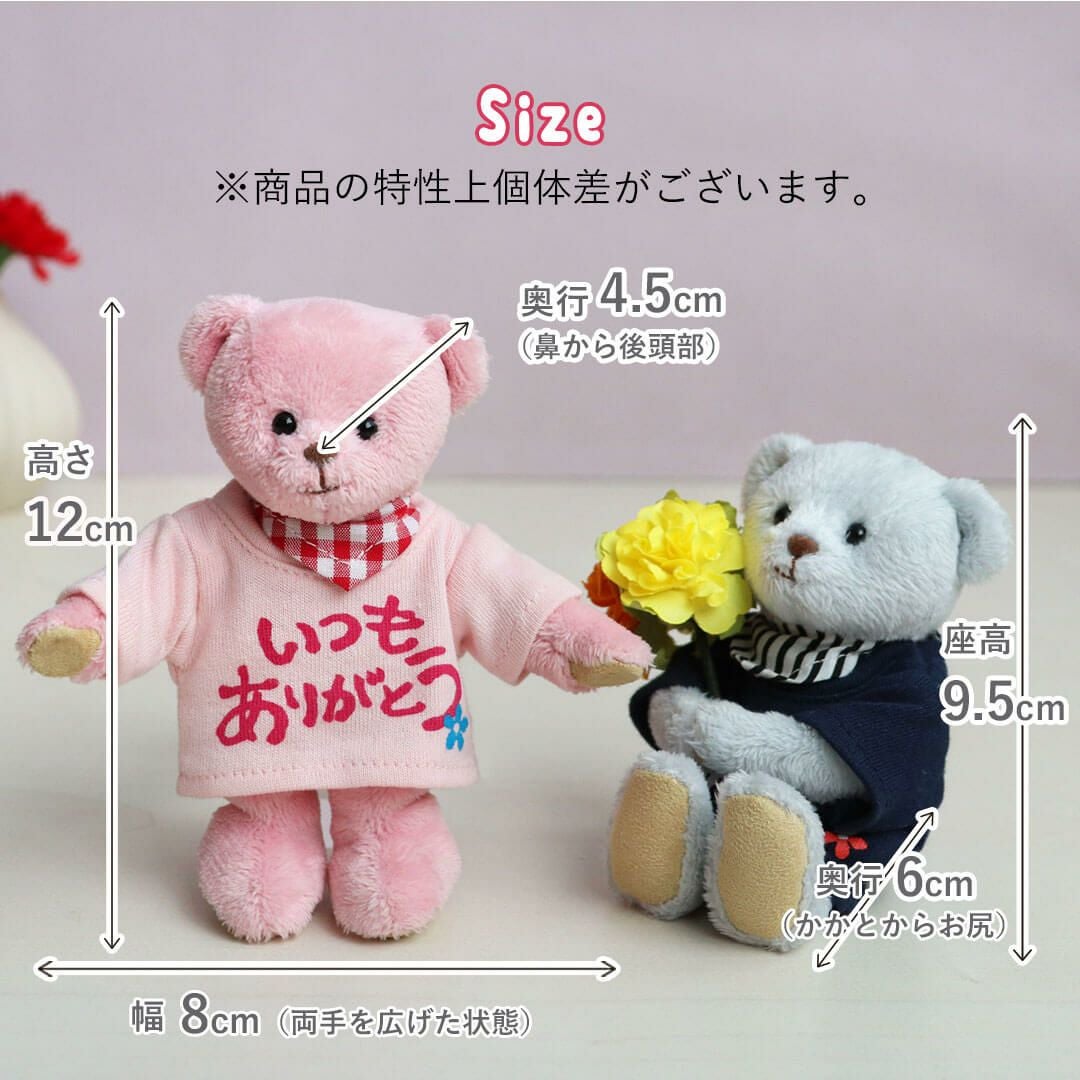 ありがとう」を伝える感謝のギフト！花束を持つテディベア