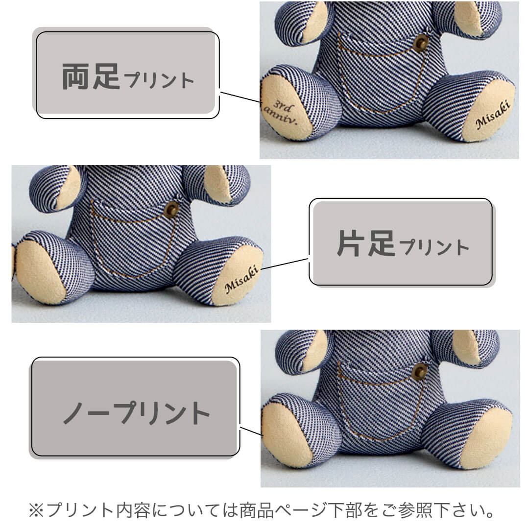 6月10日発売予定】デニムベア(4S)/インディゴ＆アイスブルー