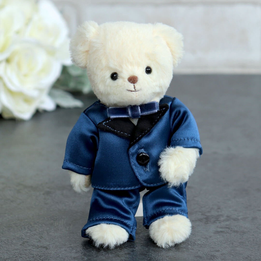 身長12cm用】ぬいぐるみ服3点セット フォーマルスーツ ネイビー ぬい活