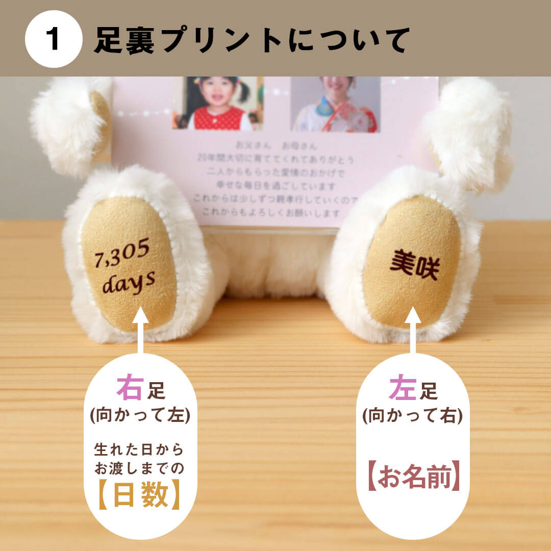 子育て感謝状ベア(3S) | テディベアギフトのプティルウネットショップ本店